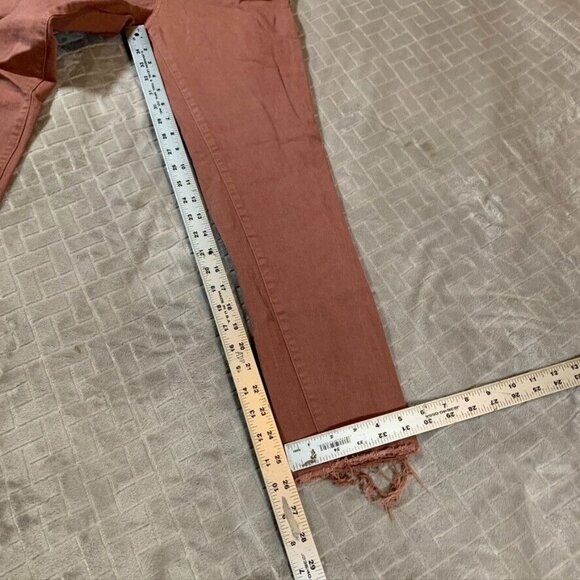 Gap Womens 27 Denim Jeans Dusty Pink Skinny Ankle Fray High Rise Stretch - Picture 9 of 12